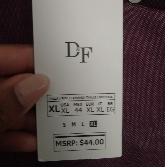 NWT DENIM & FLOWERS BURGUNDY POLO SZ XL - Picture 6 of 7